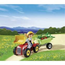 PLAYMOBIL NIÑO CON TRACTOR