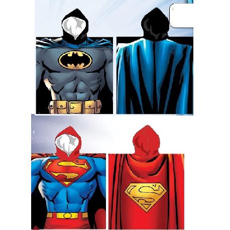 PONCHO PLAYA BATMAN-SUPERMAN 55X100CM