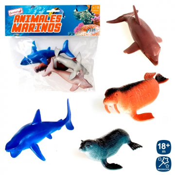 ANIMALES MARINOS 4 UD EN...