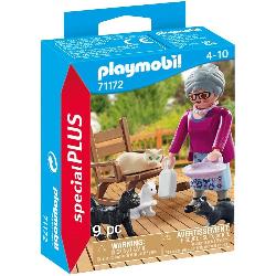 PLAYMOBIL ABUELA CON GATOS